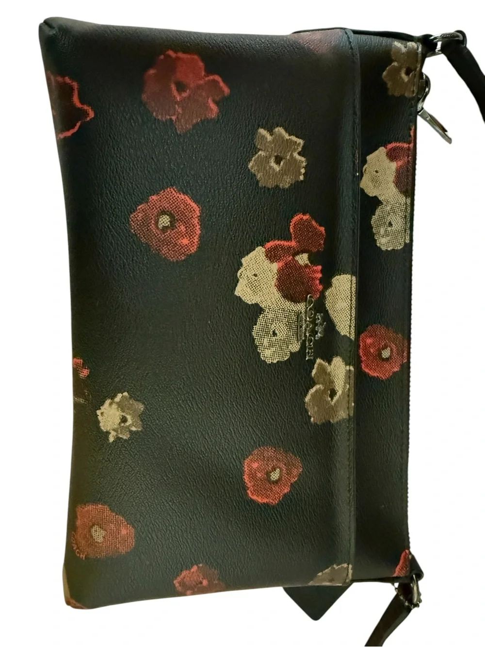 COACH Vintage Cherry Blossom Floral Pop E/W Crossbody Bag w/ Matching Wristlet